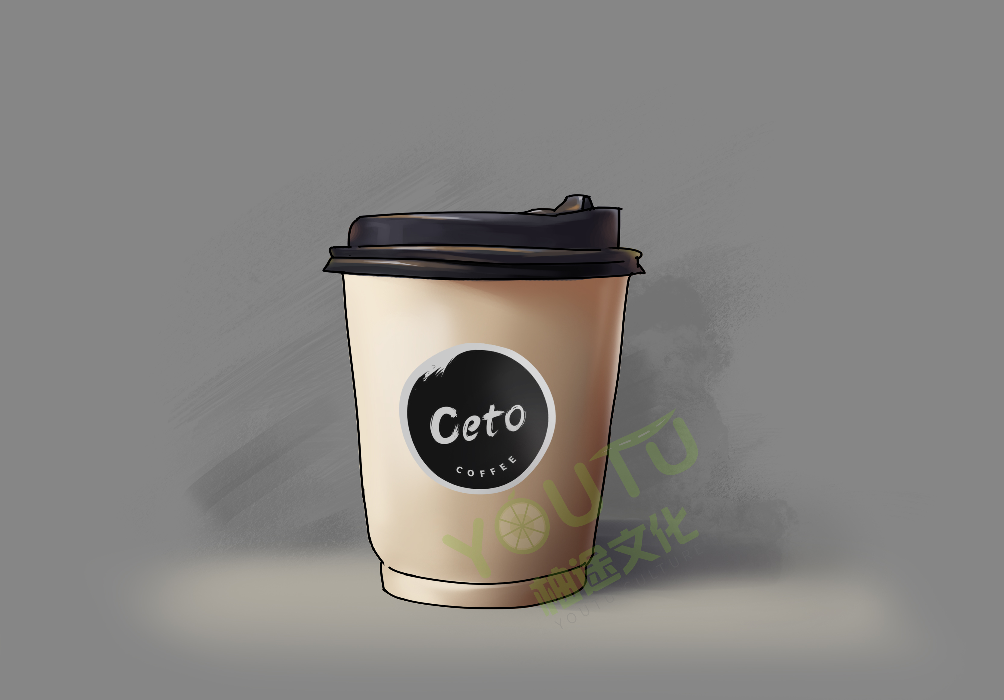 ceto咖啡馆产品手绘