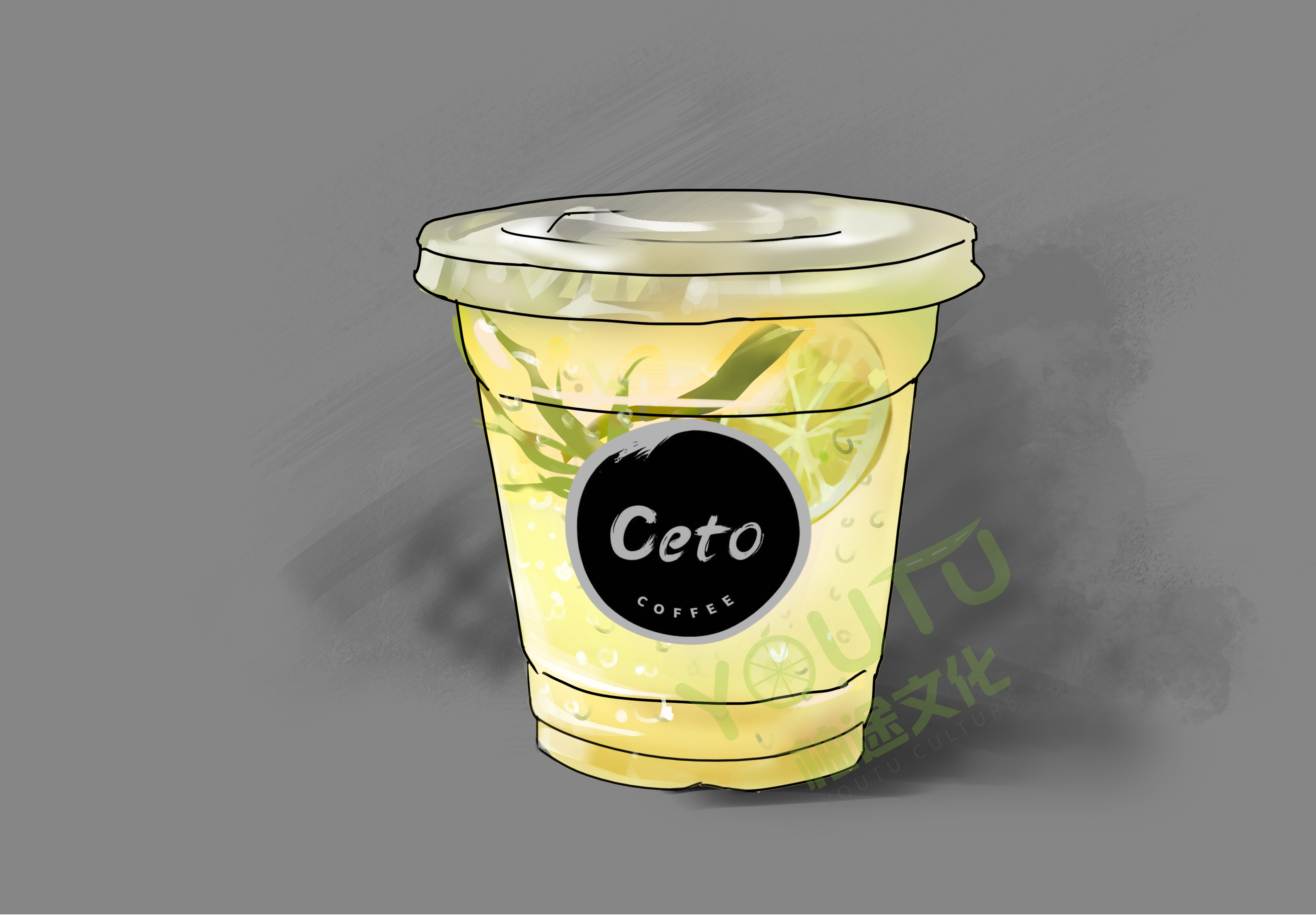 ceto咖啡馆产品手绘