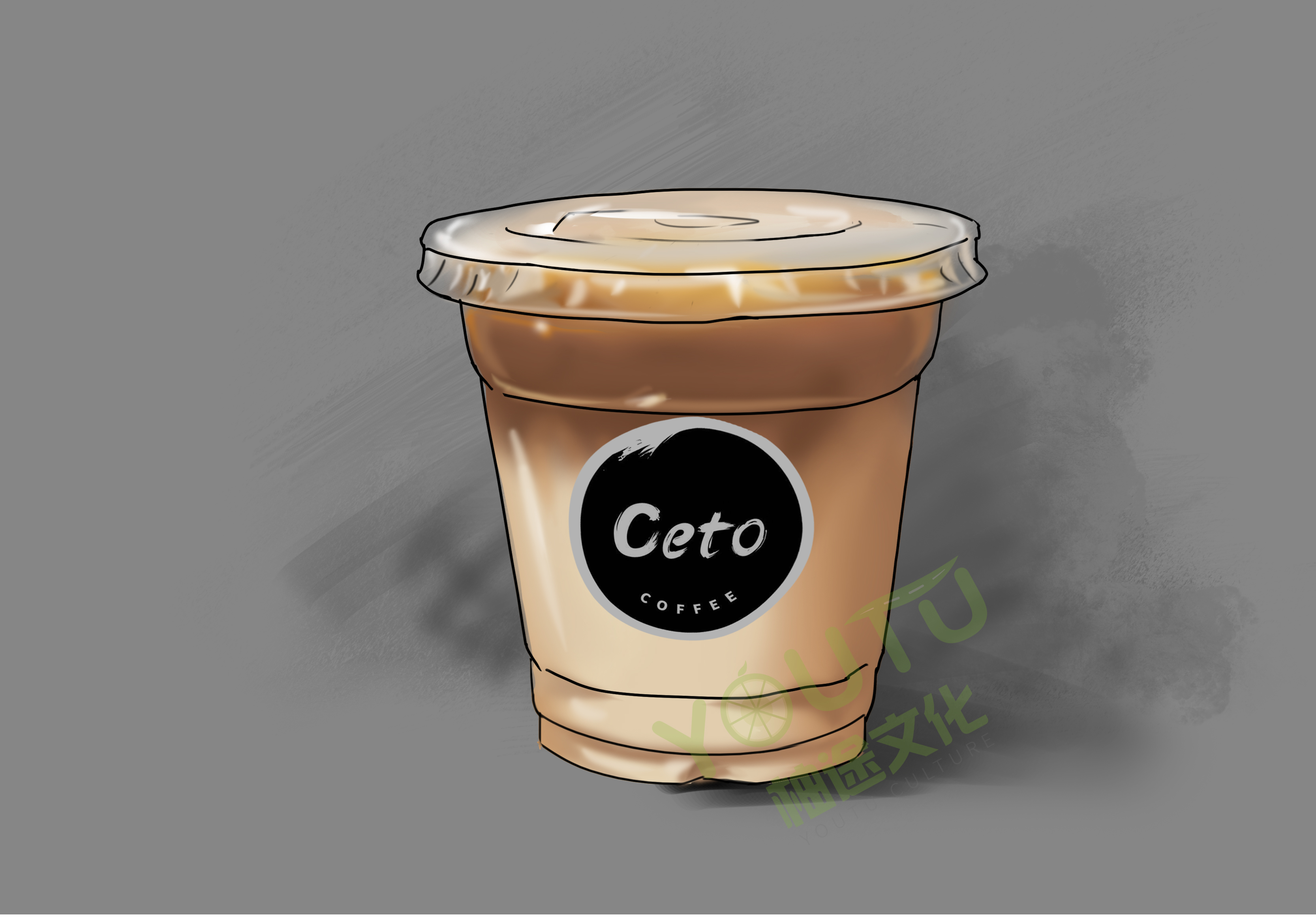 ceto咖啡馆产品手绘